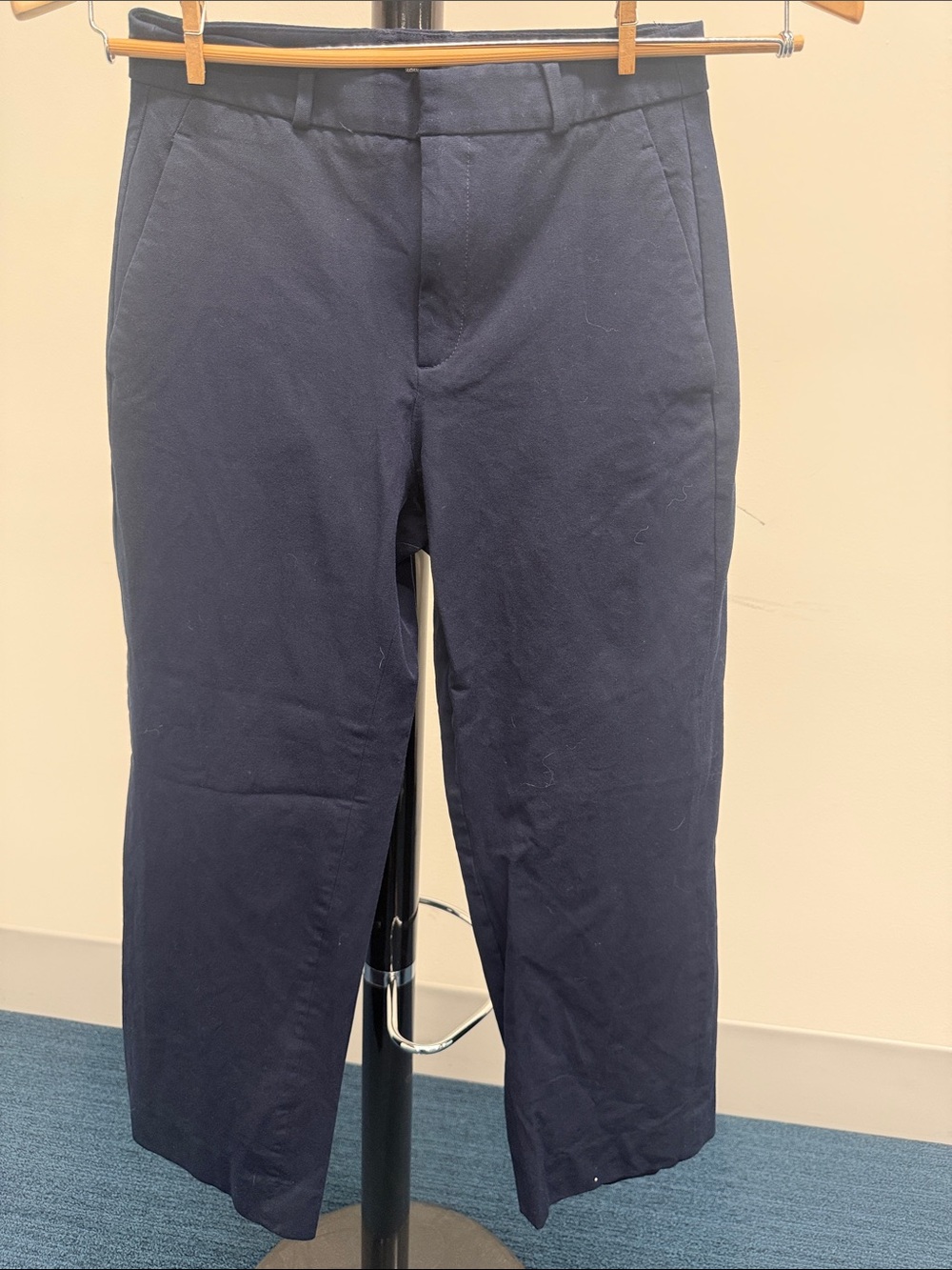 Woman's 
 Navy Straight-Leg Pants
